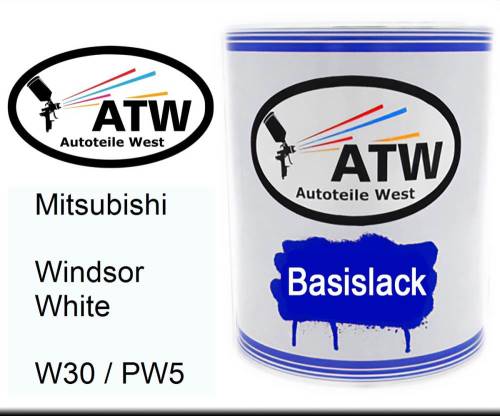 Mitsubishi, Windsor White, W30 / PW5: 1L Lackdose, von ATW Autoteile West.